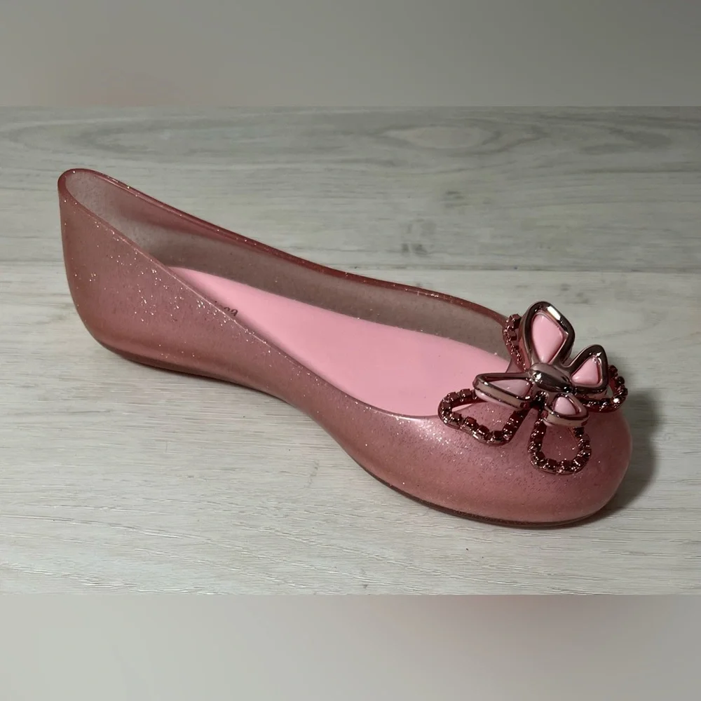 Little Girls Mini Melissa Sweet Love Dress Flats Kids Shoes New Size 13